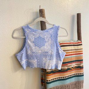 PACSUN Crop-Top - Color Blue - Size Medium